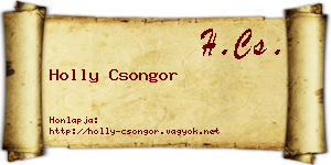 Holly Csongor névjegykártya