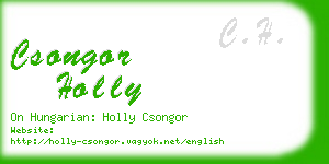 csongor holly business card